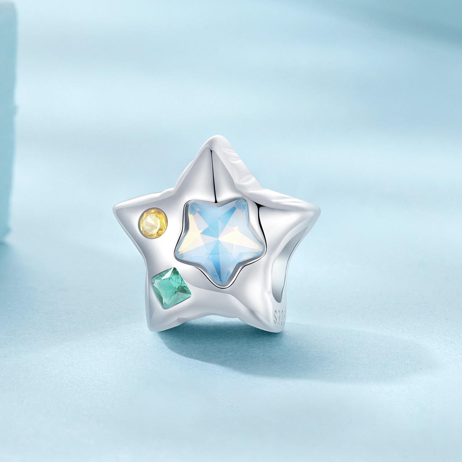 Silver Charm Balloon Star CZ Charm For Sale - sursenso Charm