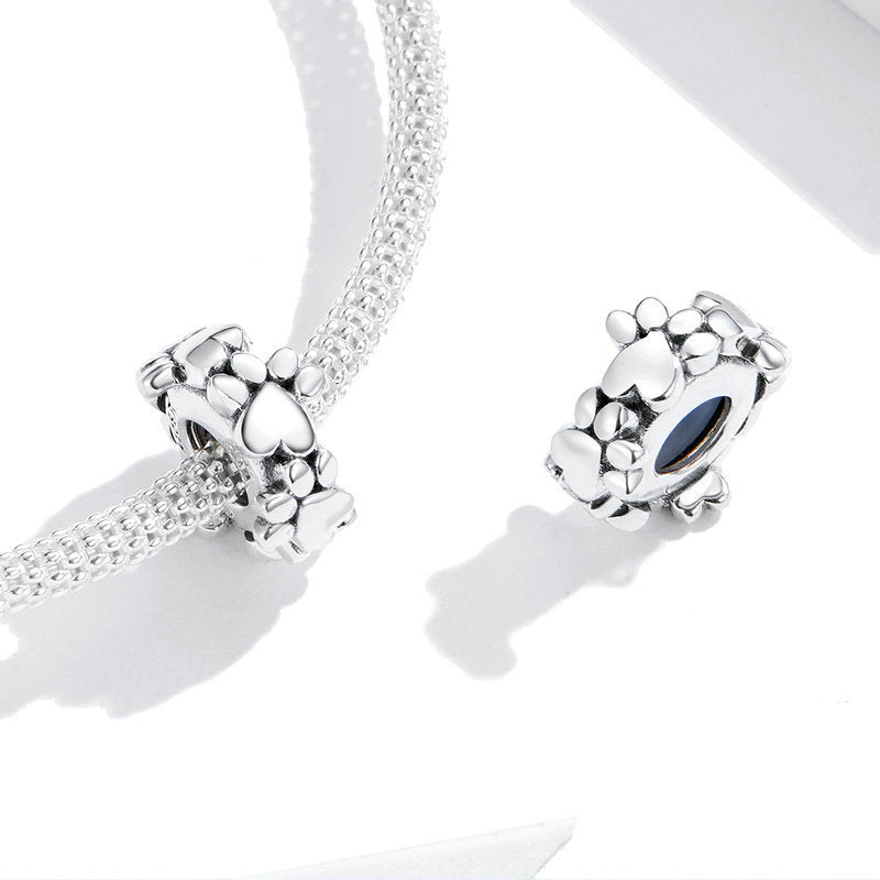 Silver Charm Dog Paw Stopper with Silicone Charm For Sale - sursenso Charm