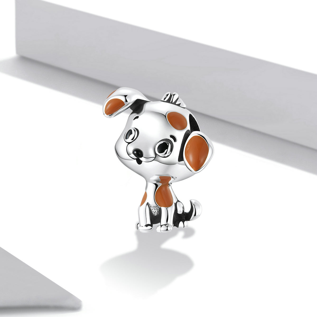 Silver Charm Puppy Cute Dog Animal Enamel Charm For Sale - sursenso Charm