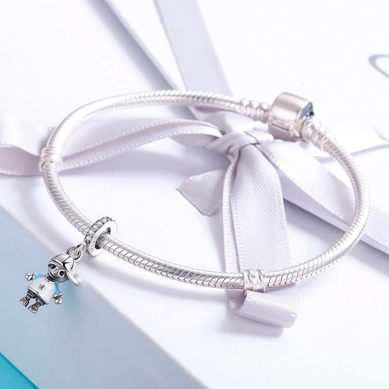 Silver Pendant Little Boy CZ Dangle Charm For Sale - sursenso Pendant