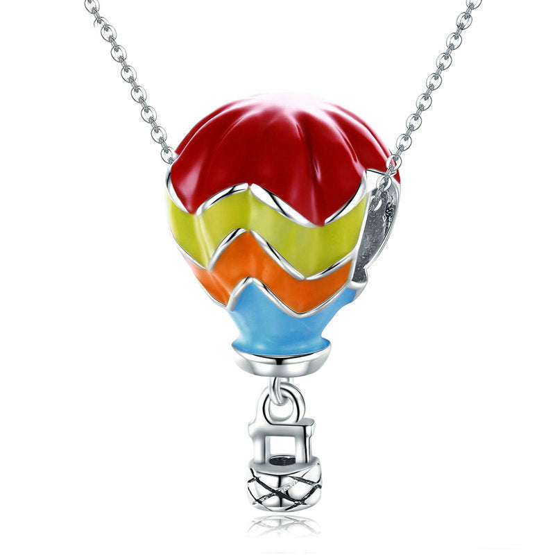 Silver Pendant Turkish Balloon Enamel Dangle Charm For Sale - sursenso Pendant
