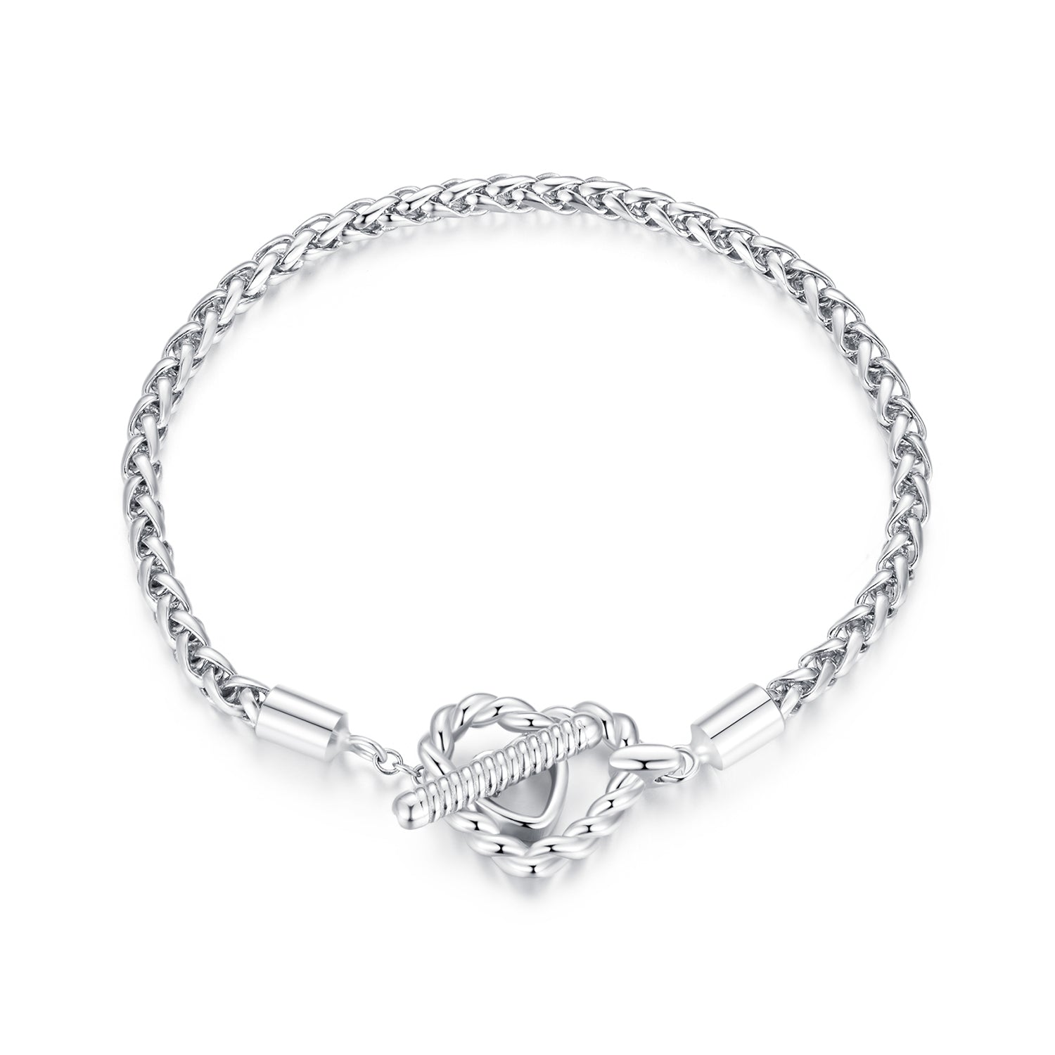 Silver Bracelet Basic Love Heart Chain For Sale - sursenso Bracelet
