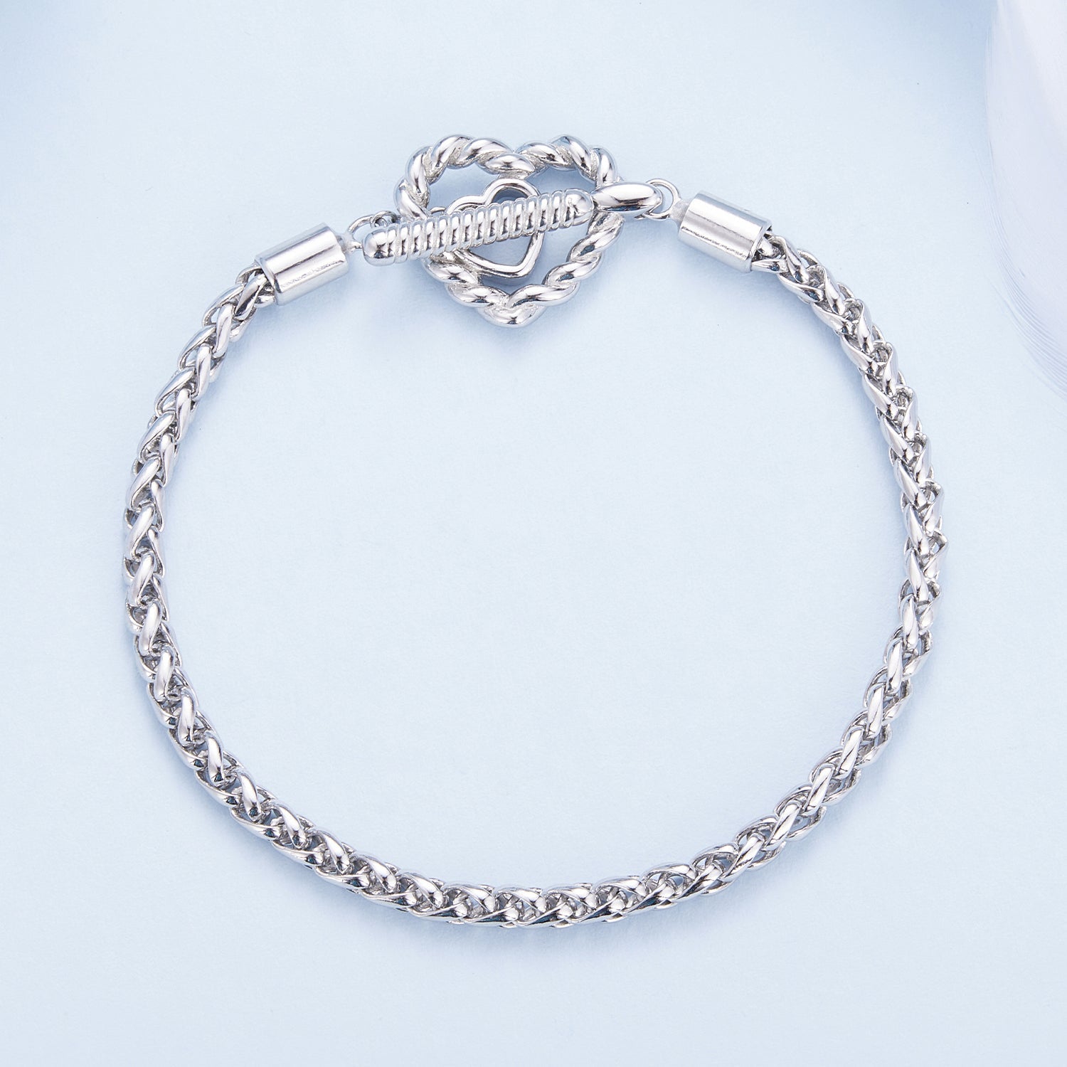 Silver Bracelet Basic Love Heart Chain For Sale - sursenso Bracelet