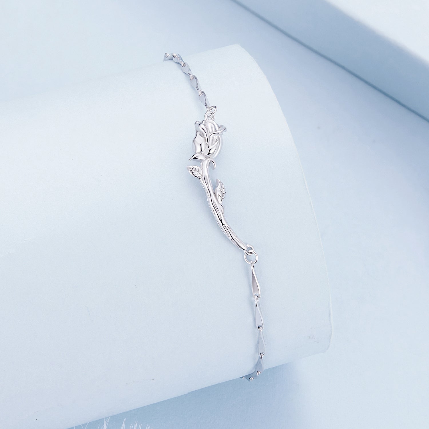 Silver Bracelet Crystal Rose Chain For Sale - sursenso Bracelet
