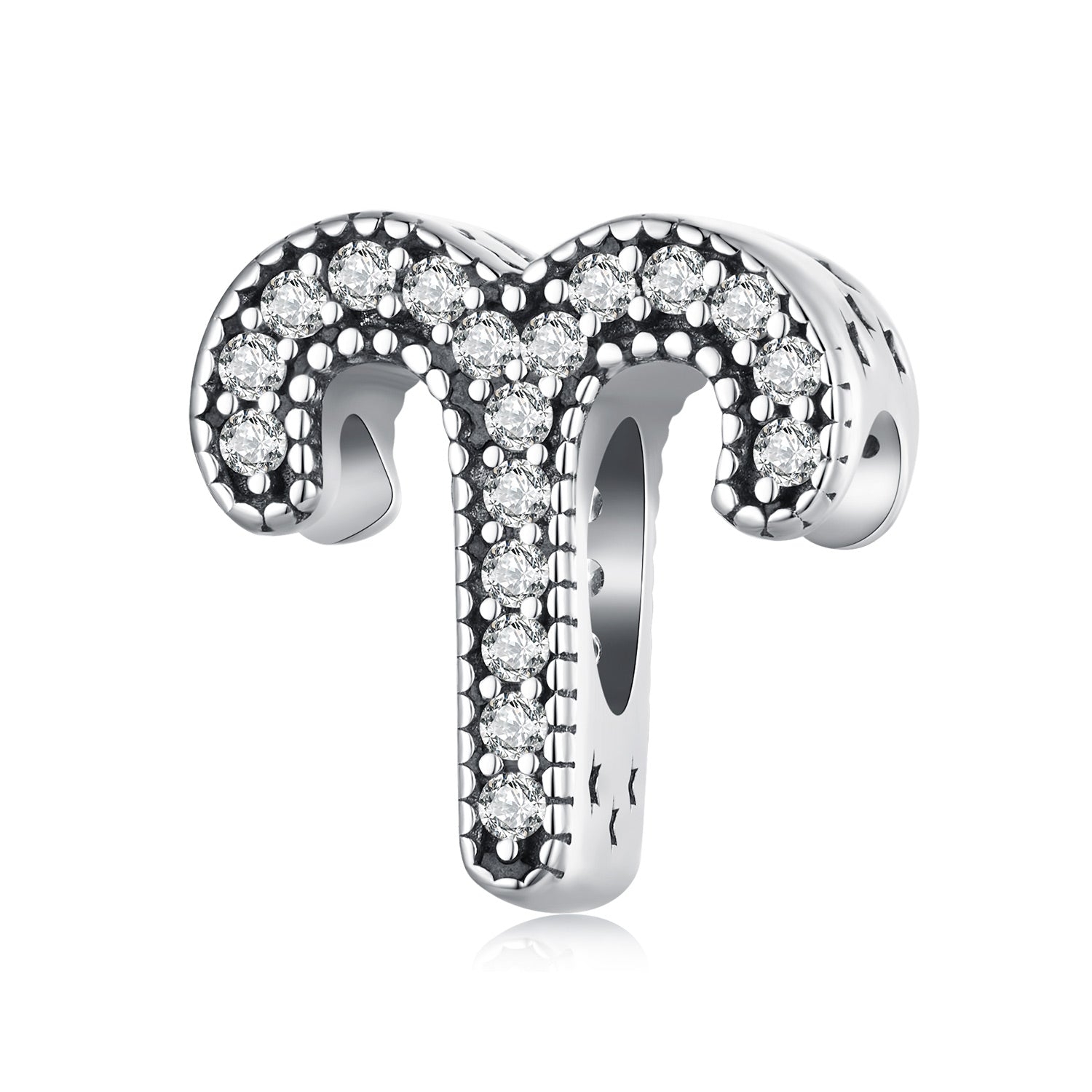 Silver Charm Aries Lucky Sign CZ Charm For Sale - sursenso Charm