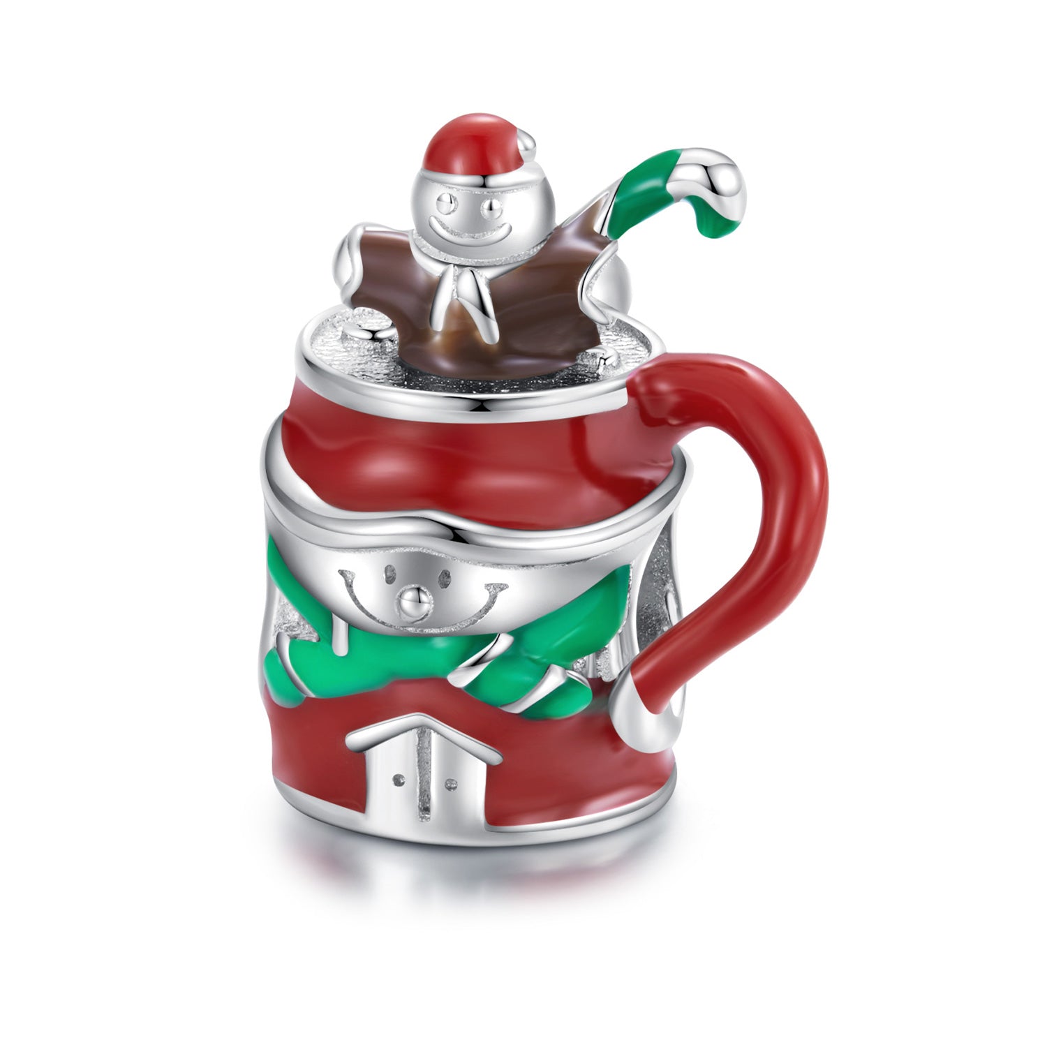 Silver Charm Christmas Yeti Hot Cocoa Charm For Sale - sursenso Charm