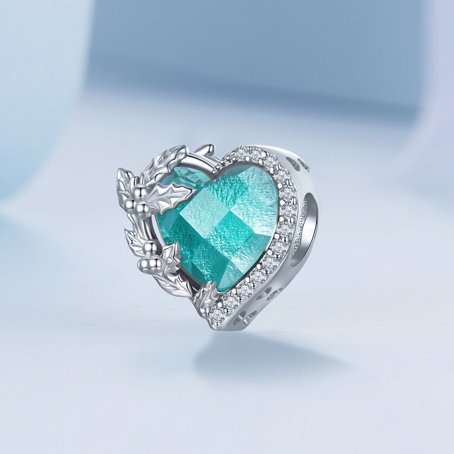 Silver Charm December Birthstone CZ Charm For Sale - sursenso Charm