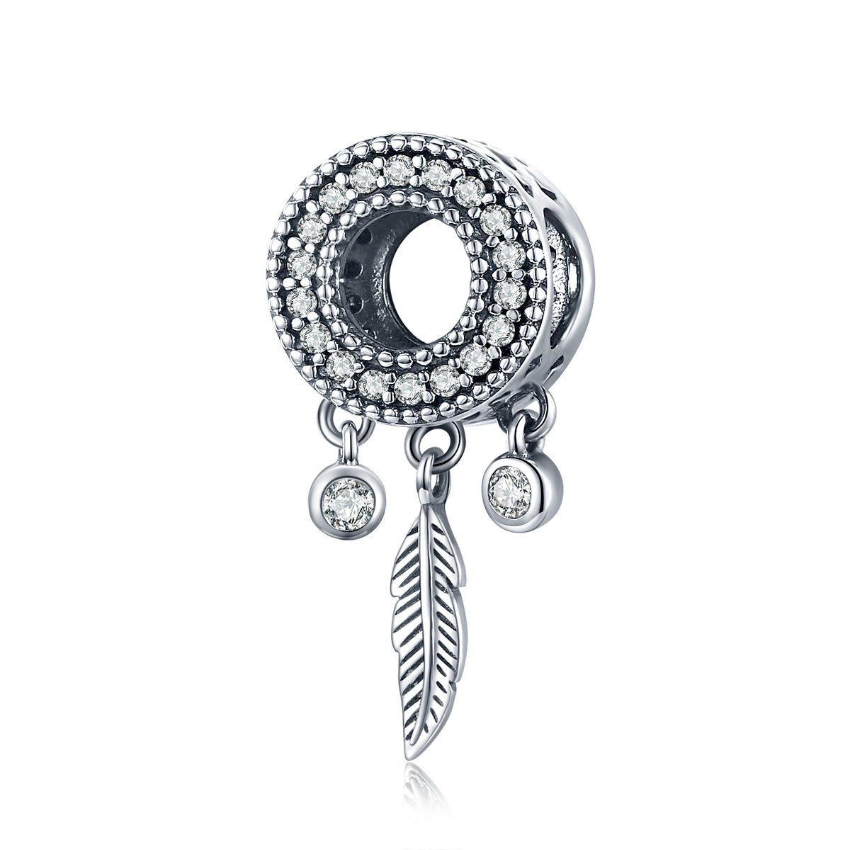 Silver Charm Dream Catcher CZ Charm For Sale - sursenso Charm