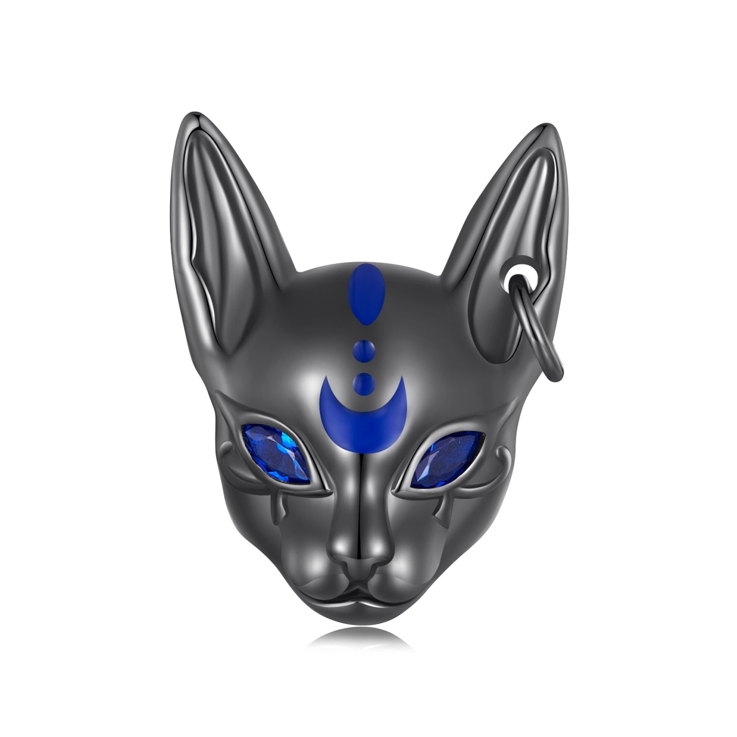 Silver Charm Egyptian Cat God CZ Charm For Sale - sursenso Charm