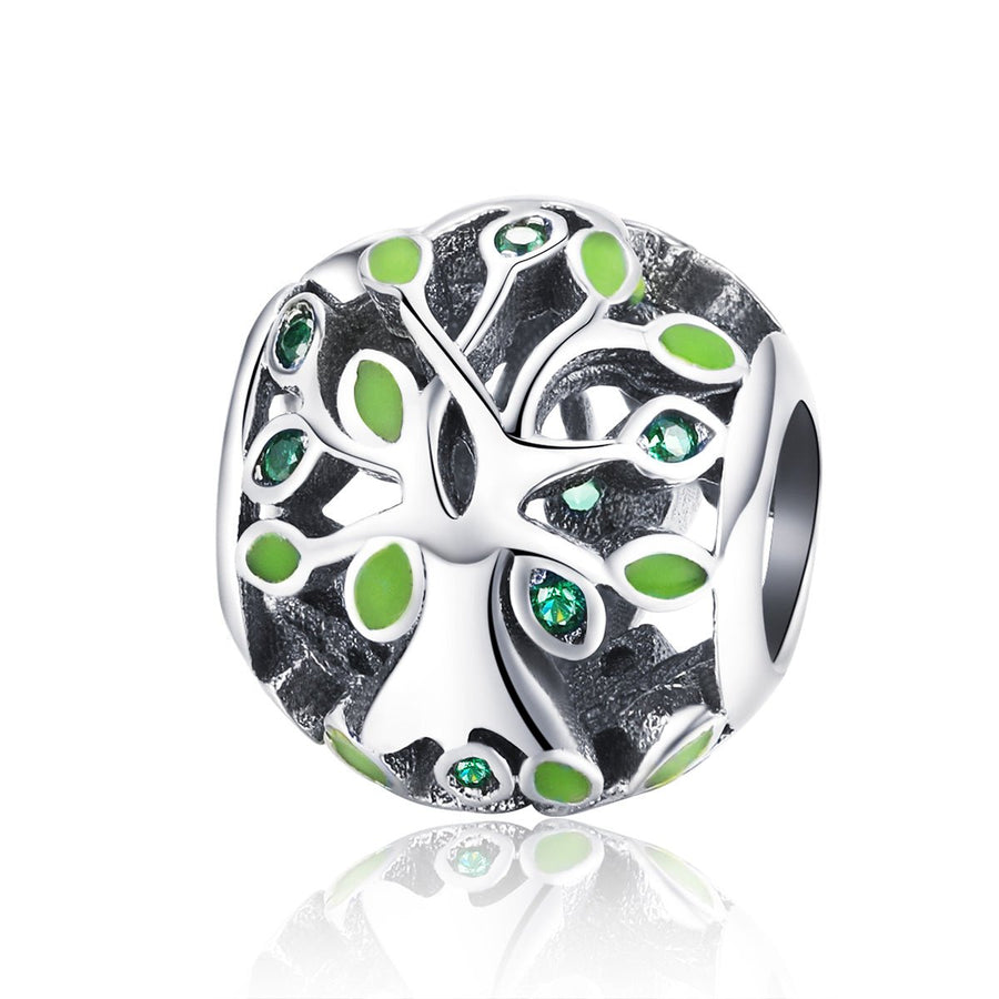 Silver Charm Family Tree of Life CZ Charm For Sale - sursenso