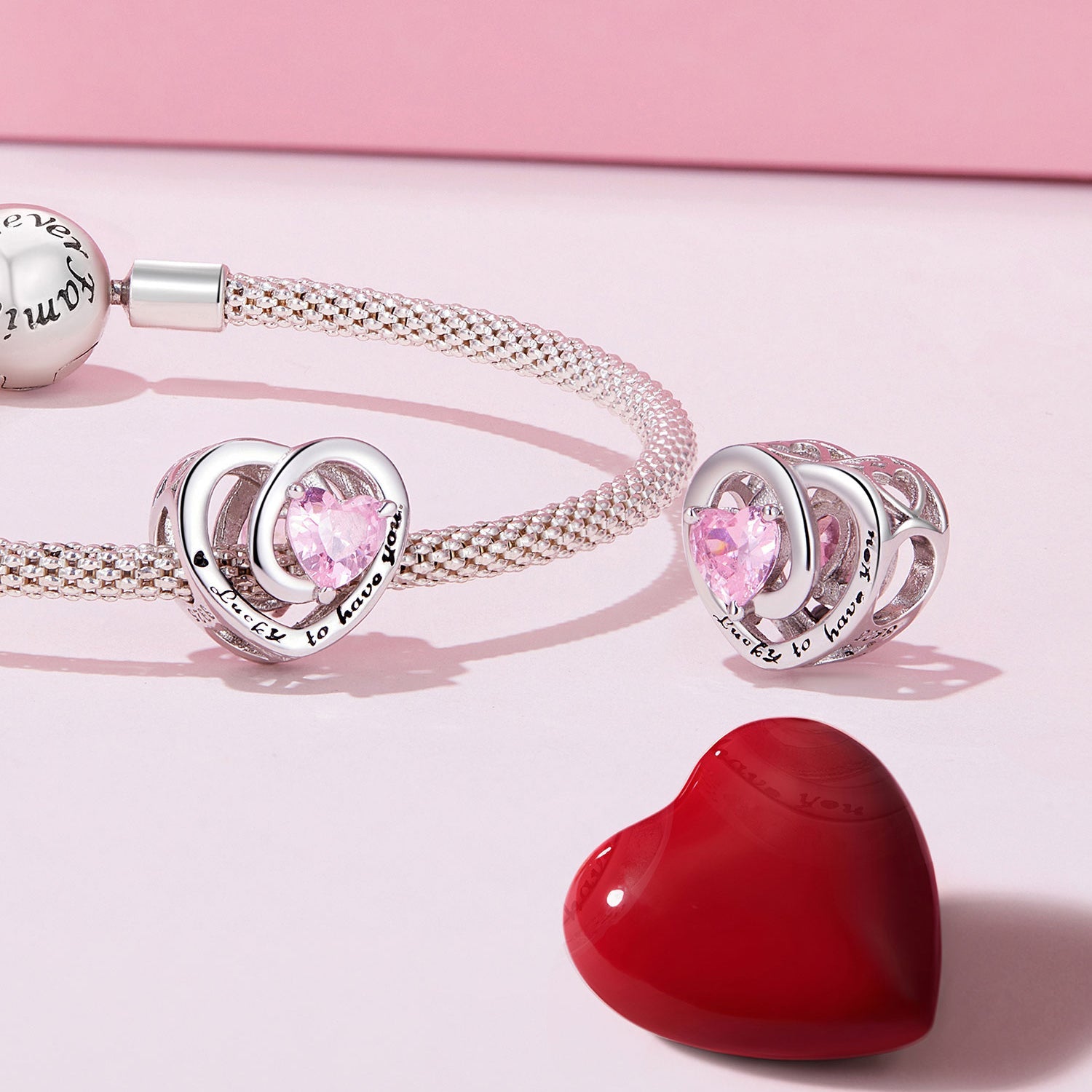 Silver Charm Grateful Heart CZ Charm For Sale - sursenso Charm