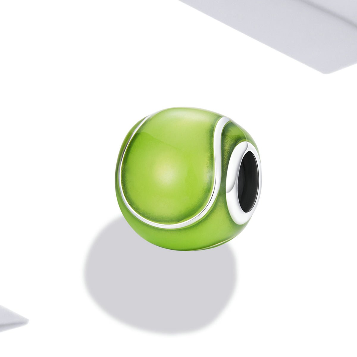 Silver Charm Green Tennis Ball Charm For Sale - sursenso Charm
