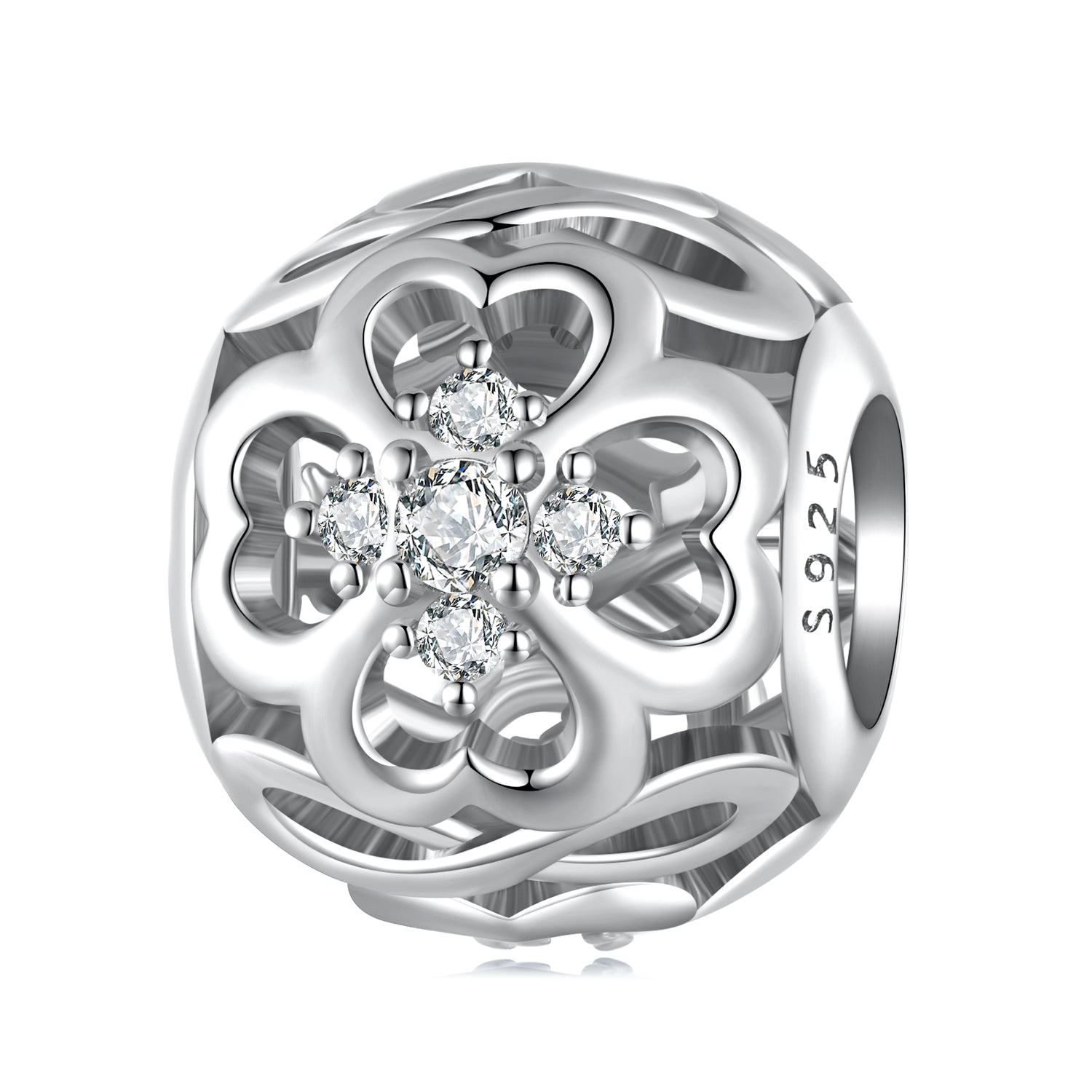 Silver Charm Infinite Heart CZ Charm For Sale - sursenso Charm