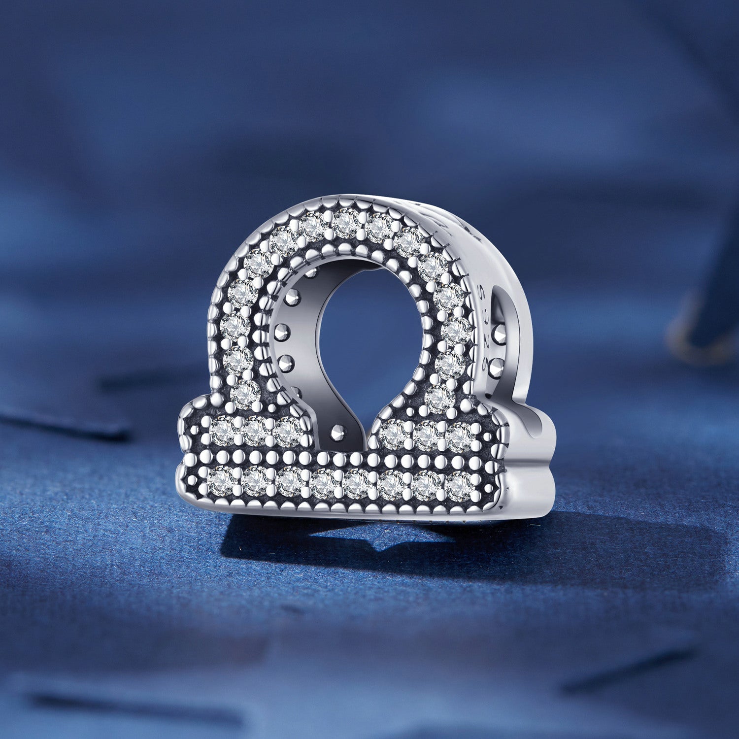 Silver Charm Libra Lucky Sign CZ Charm For Sale - sursenso Charm