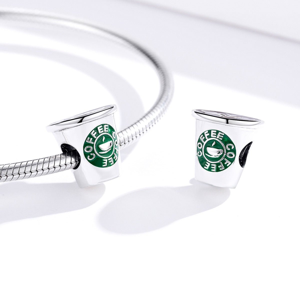 Silver Charm Love Cafe Time Coffee Cup Charm For Sale - sursenso Charm