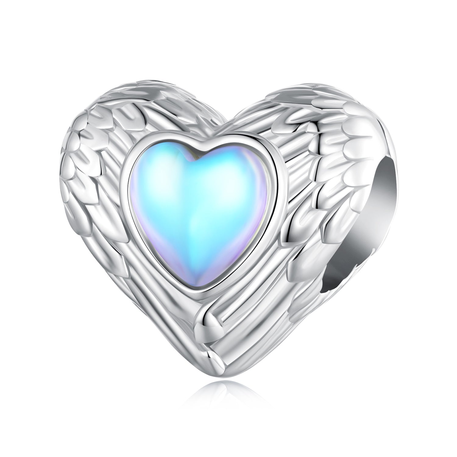 Silver Charm Love Guardian Blue Moonstone Charm For Sale - sursenso Charm