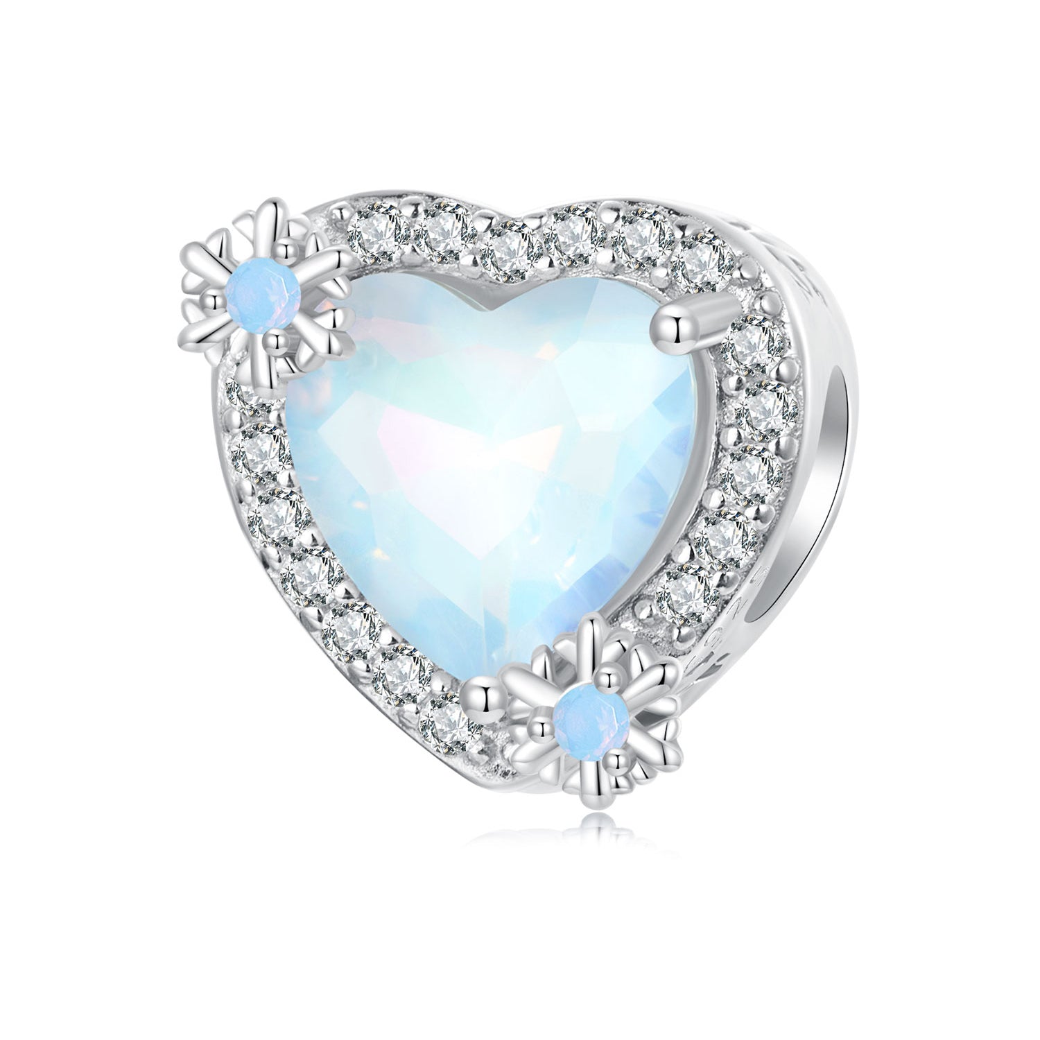 Silver Charm Love Ice CZ Charm For Sale - sursenso Charm