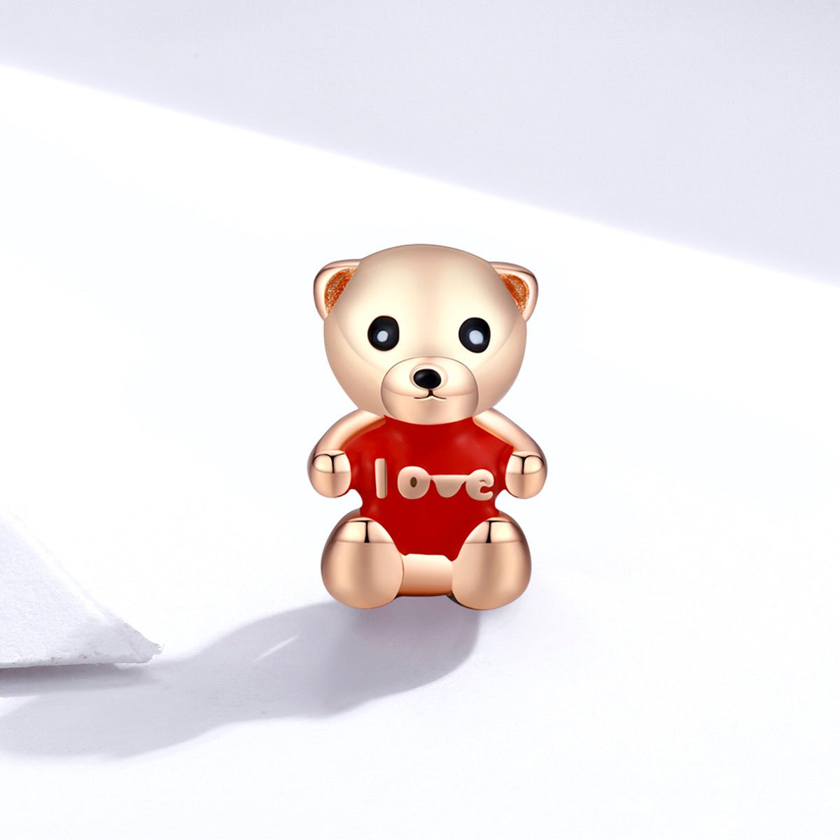 Silver Charm Lovely Golden Teddy Bear Charm For Sale - sursenso Charm