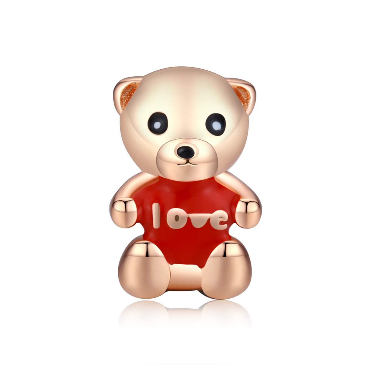 Silver Charm Lovely Golden Teddy Bear Charm For Sale - sursenso Charm