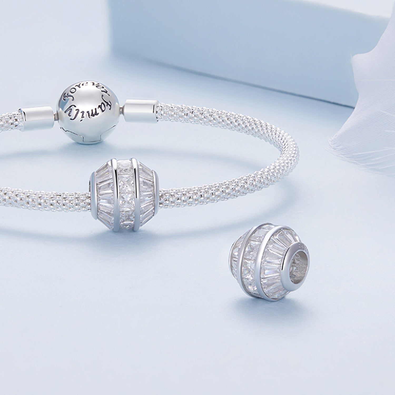 Silver Charm Lucky Little Waist CZ Charm For Sale - sursenso Charm