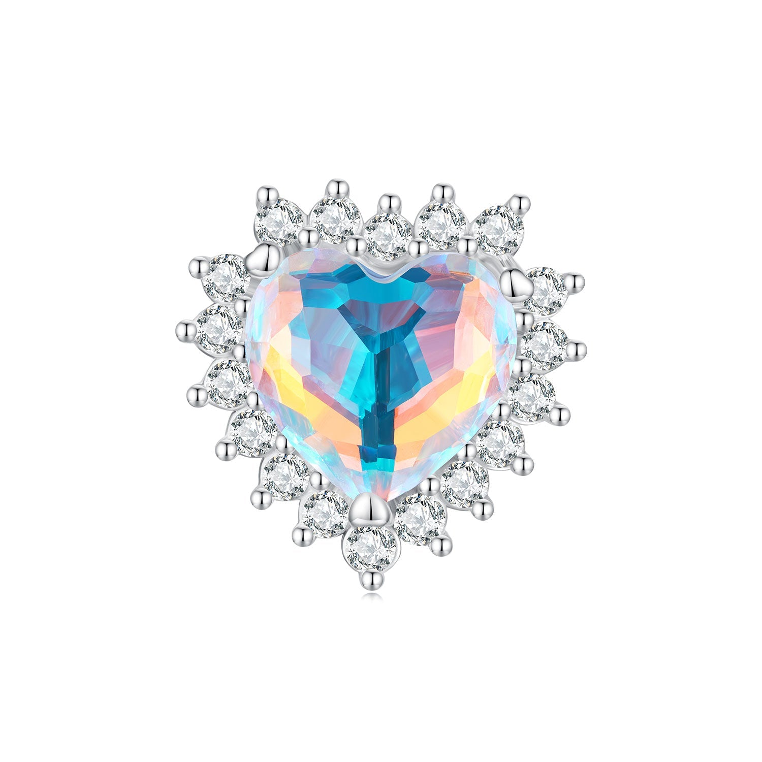 Silver Charm Magic Love Heart CZ Charm For Sale - sursenso Charm