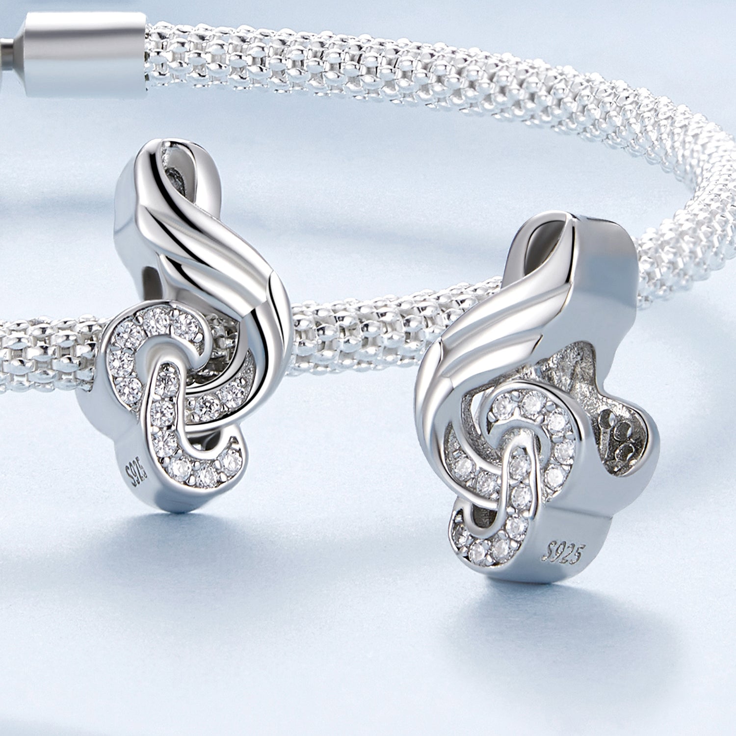 Silver Charm Musical Note CZ Charm For Sale - sursenso Charm