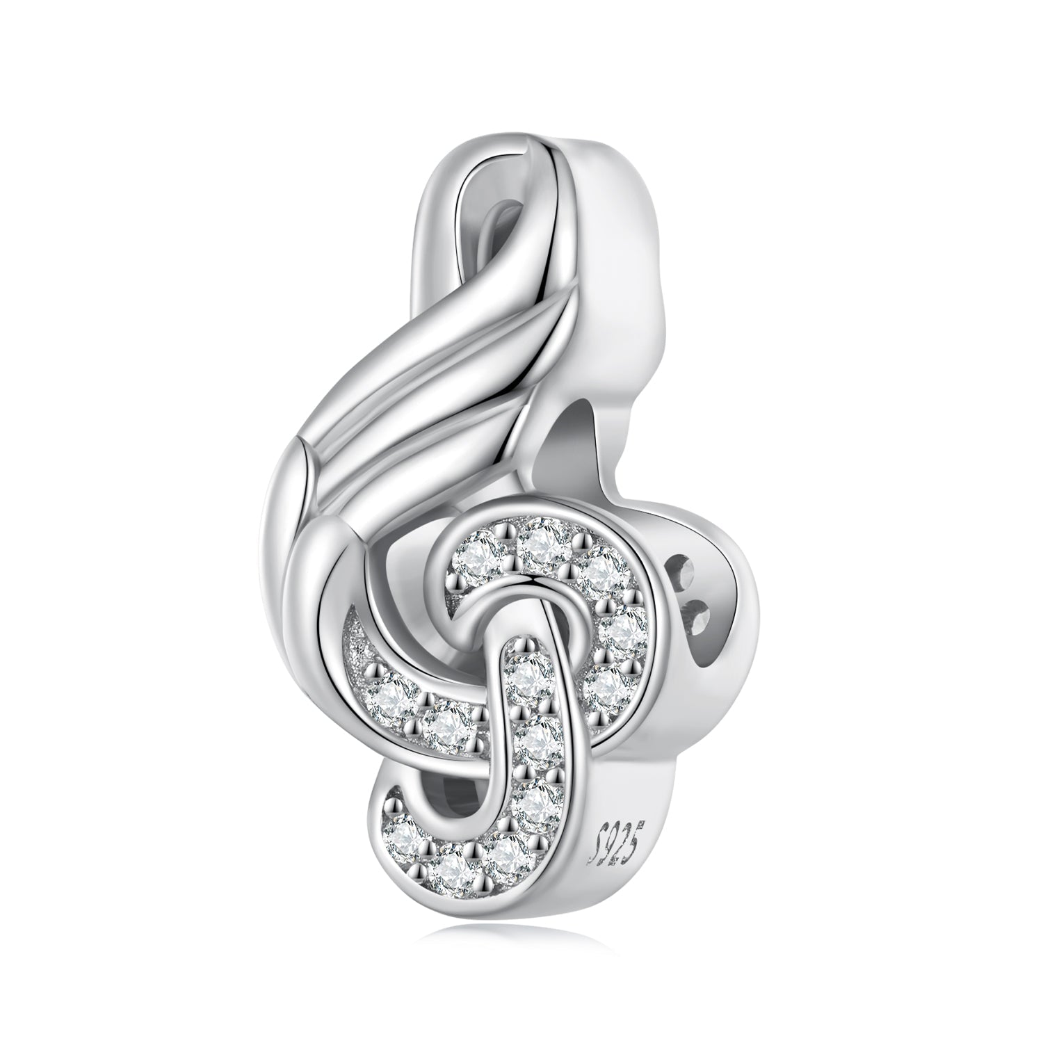 Silver Charm Musical Note CZ Charm For Sale - sursenso Charm