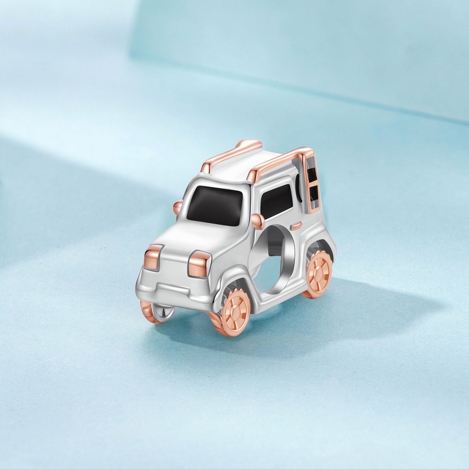 Silver Charm Pink White Off - Road Vehicle Charm For Sale - sursenso Charm