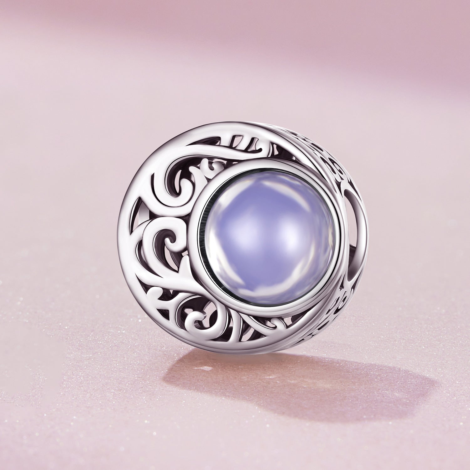 Silver Charm Purple Opal Moonlight Charm For Sale - sursenso Charm