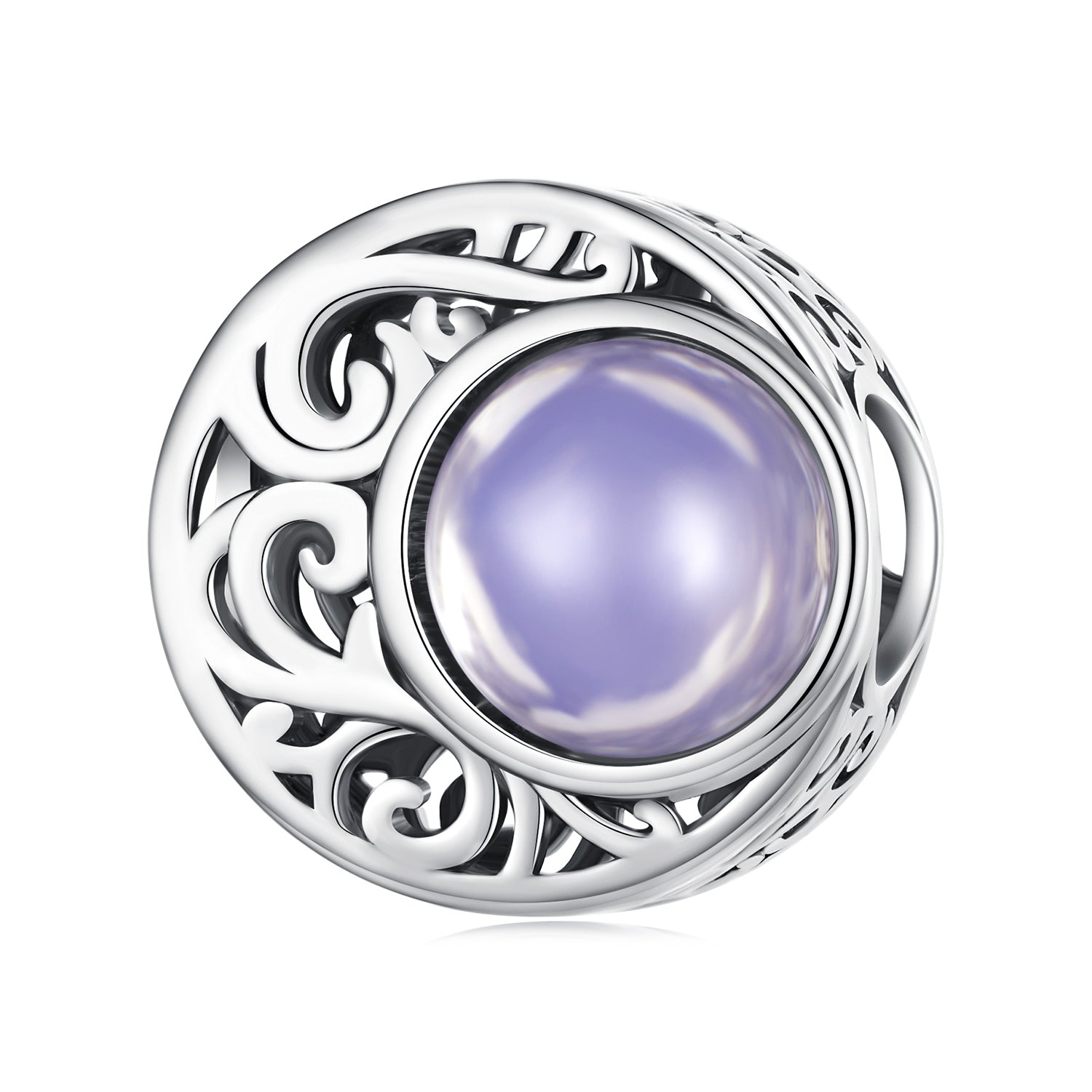 Silver Charm Purple Opal Moonlight Charm For Sale - sursenso Charm