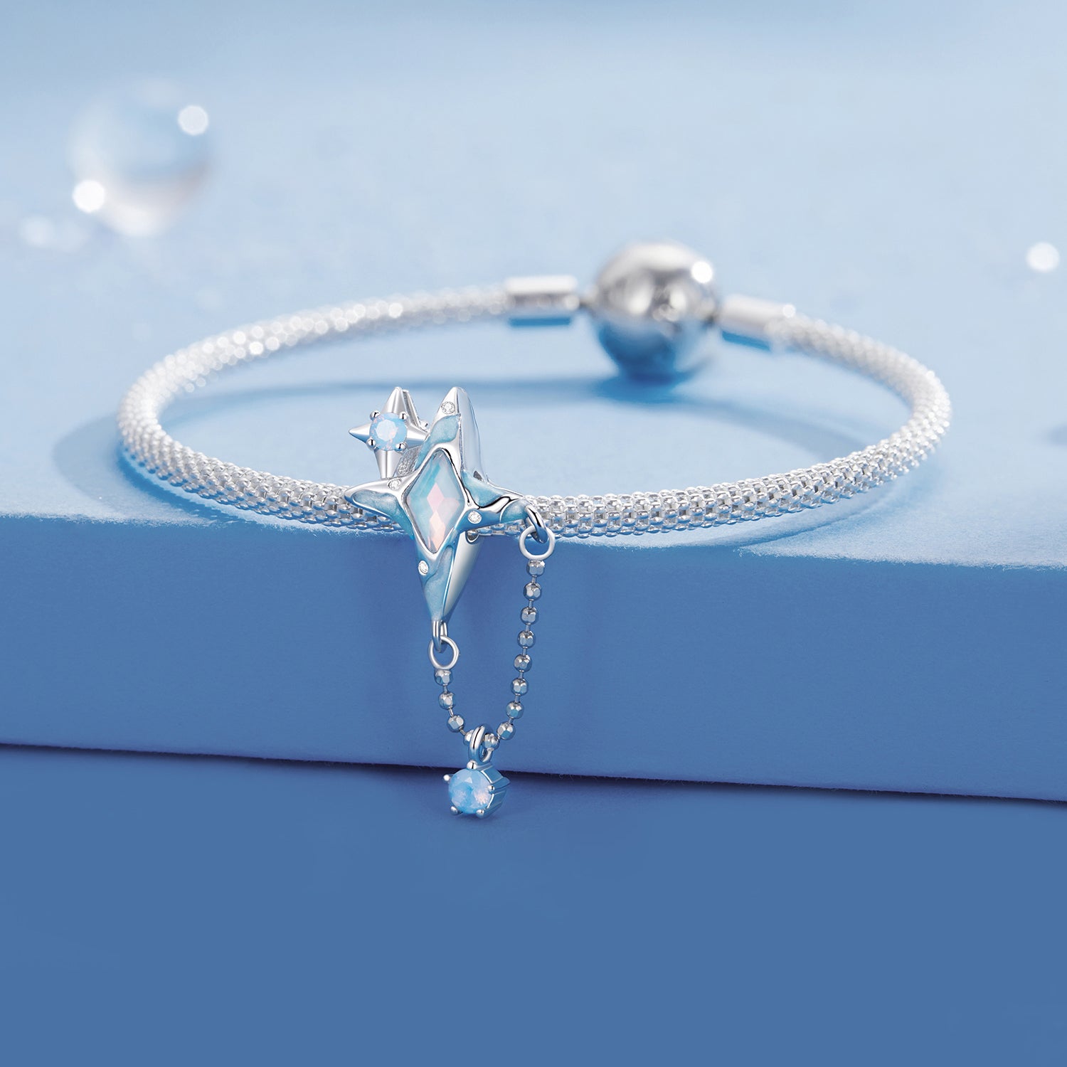 Sterling Silver Charm Sparkling Starry Sky CZ Charm Charm Fit Pandora alternative sursenso