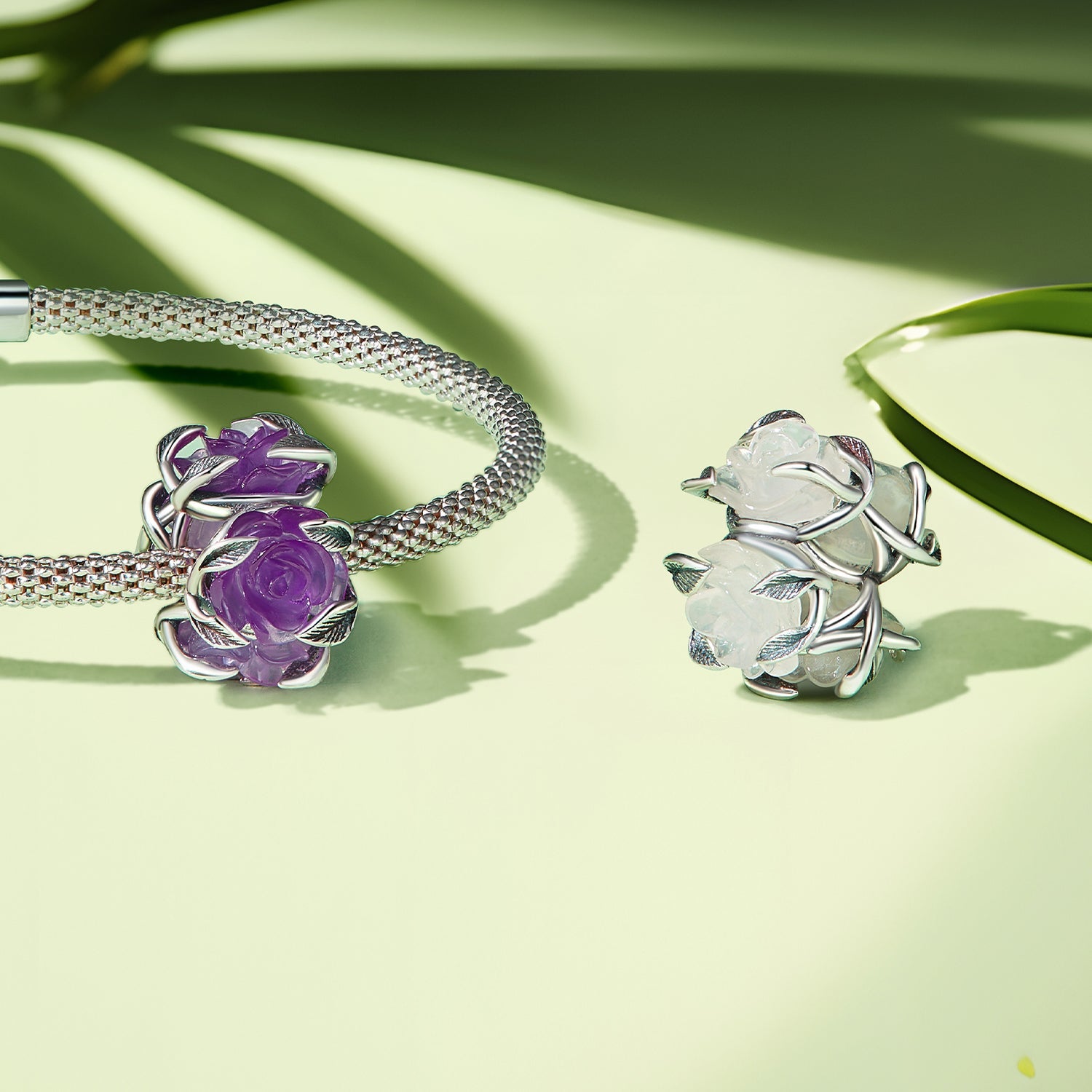 Silver Charm Sunlight Sea Rose Charm For Sale - sursenso Charm