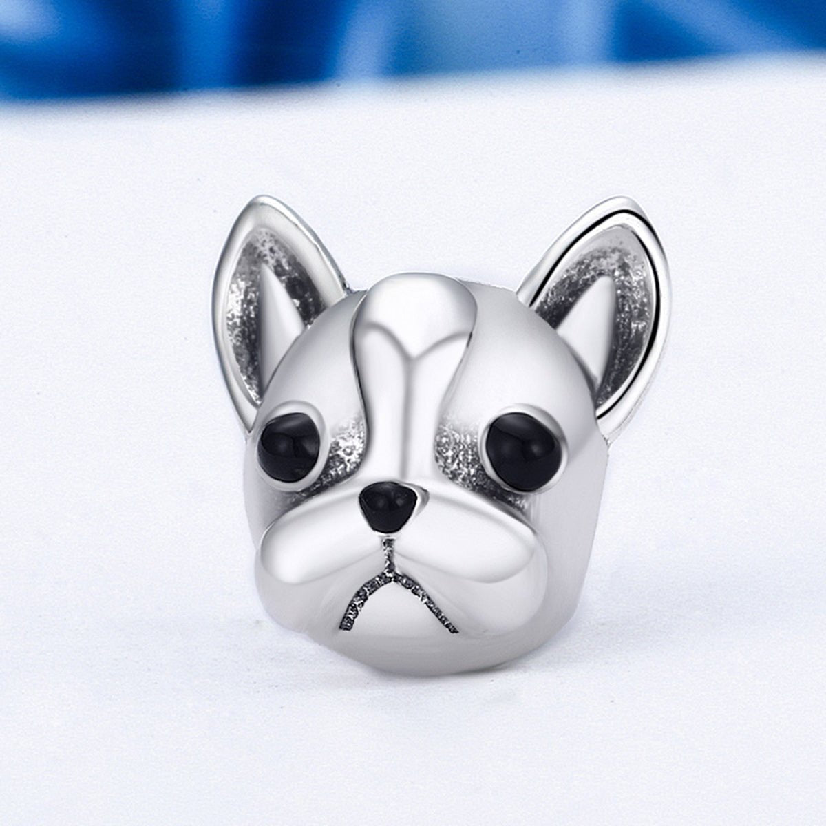 Silver Charm Sweet Puppy French Bulldog Doggy Charm For Sale - sursenso Charm