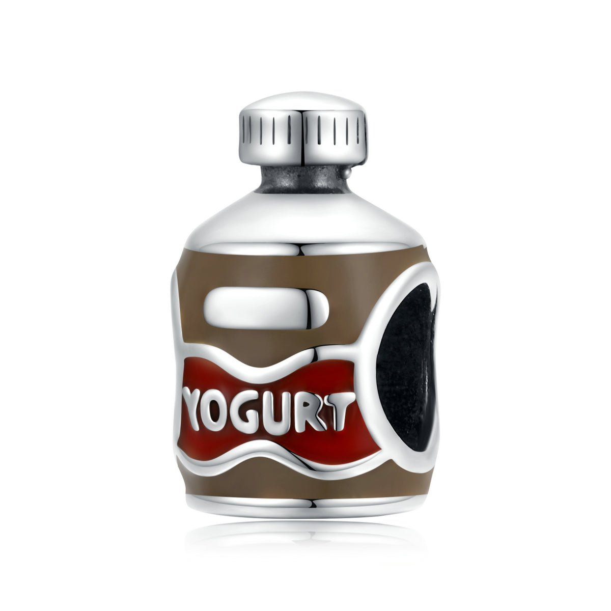 Silver Charm Sweet Yogurt Enamel Charm For Sale - sursenso Charm