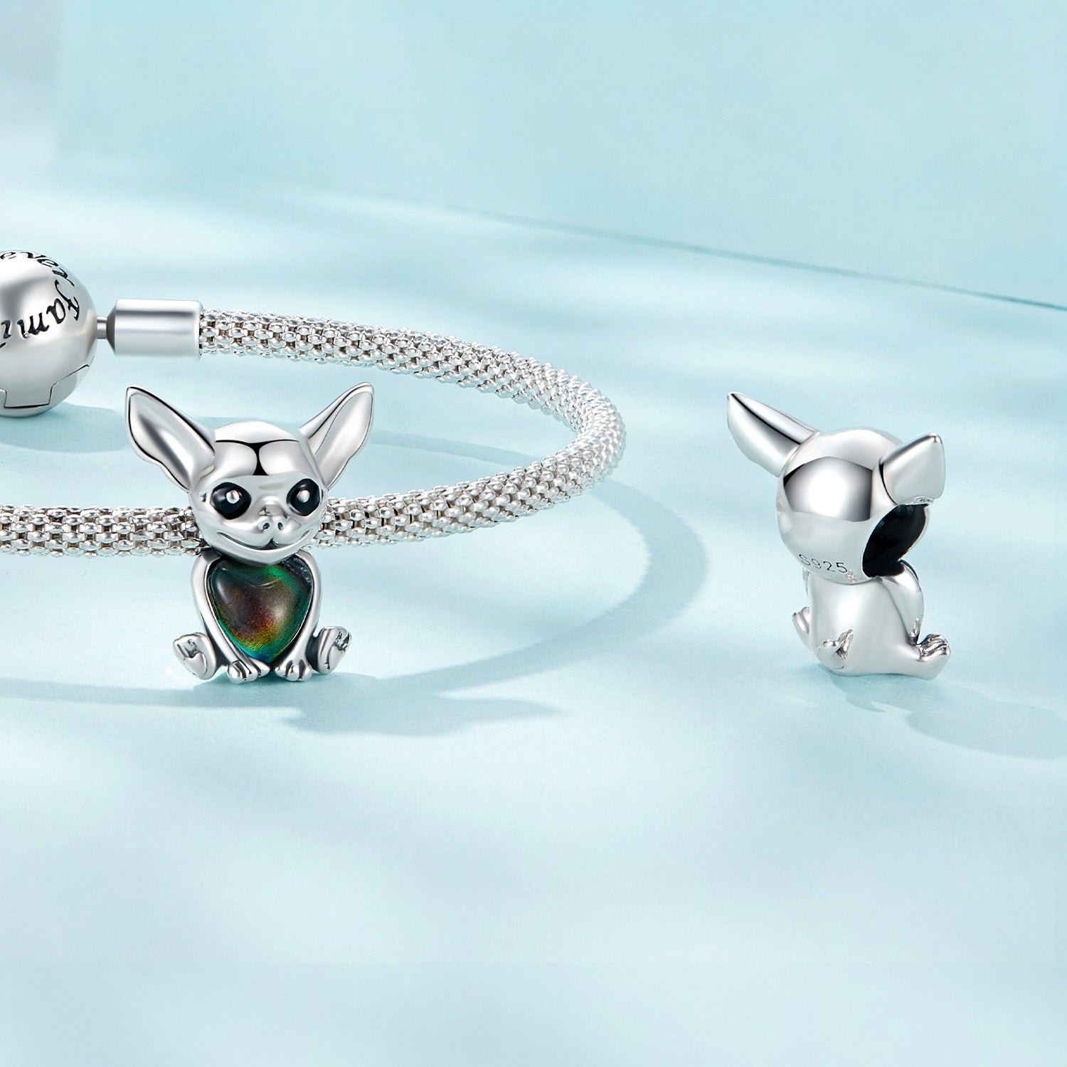 Silver Charm Thermosensitive Chihuahua Charm For Sale - sursenso Charm