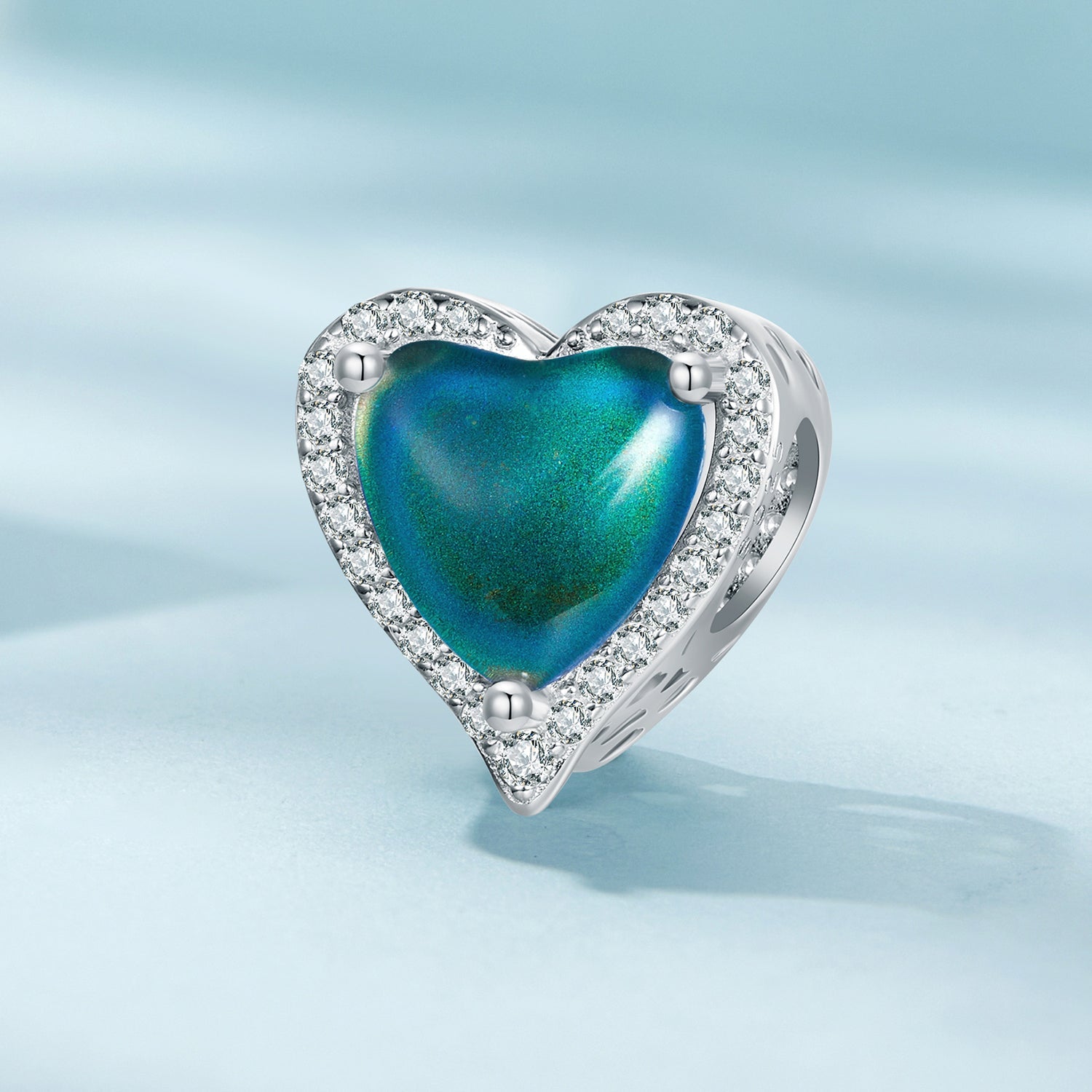 Silver Charm Thermosensitive Stone CZ Charm For Sale - sursenso Charm