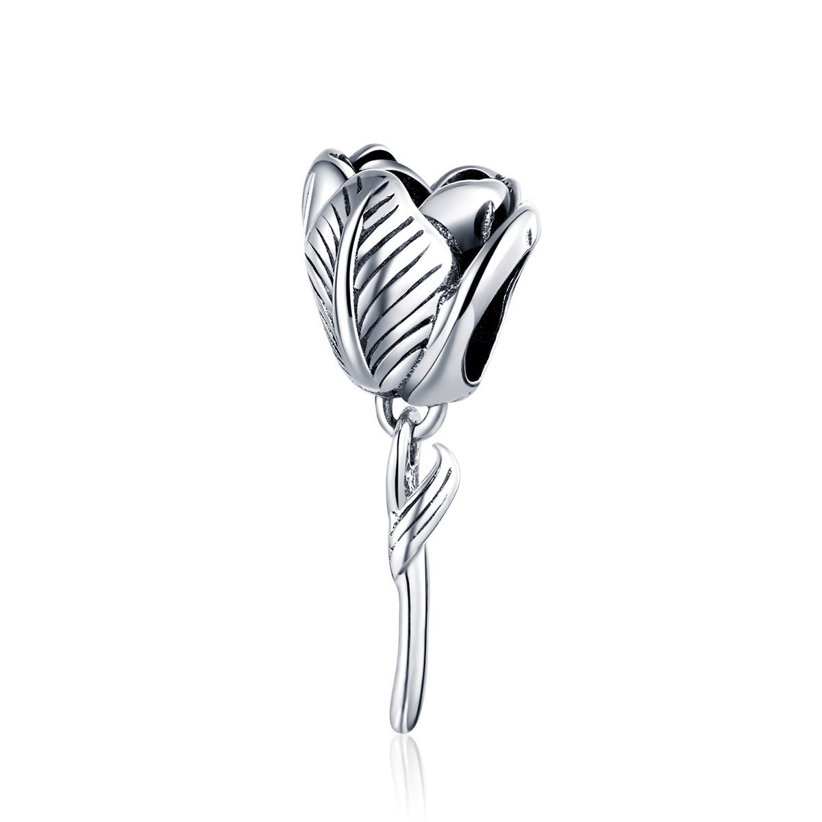 Silver Charm Tulip Flower Charm For Sale - sursenso Charm