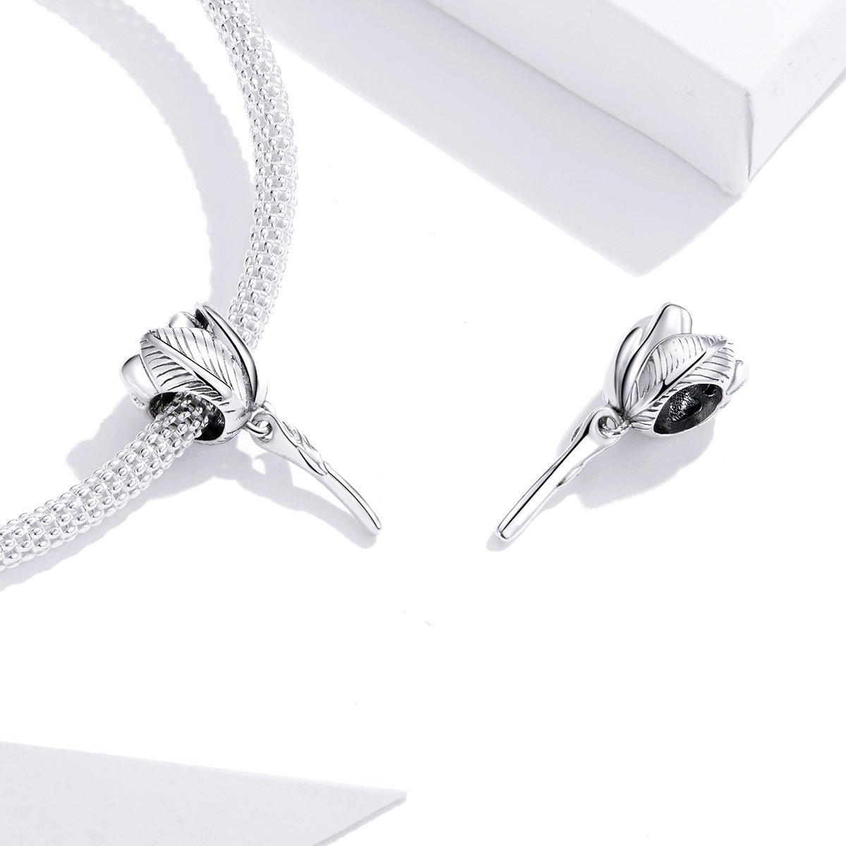 Silver Charm Tulip Flower Charm For Sale - sursenso Charm