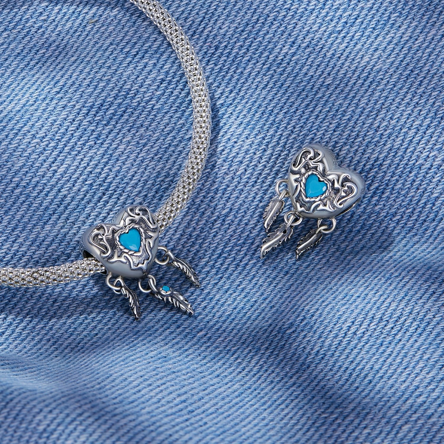 Silver Charm Vintage Dream Catcher Charm For Sale - sursenso Charm