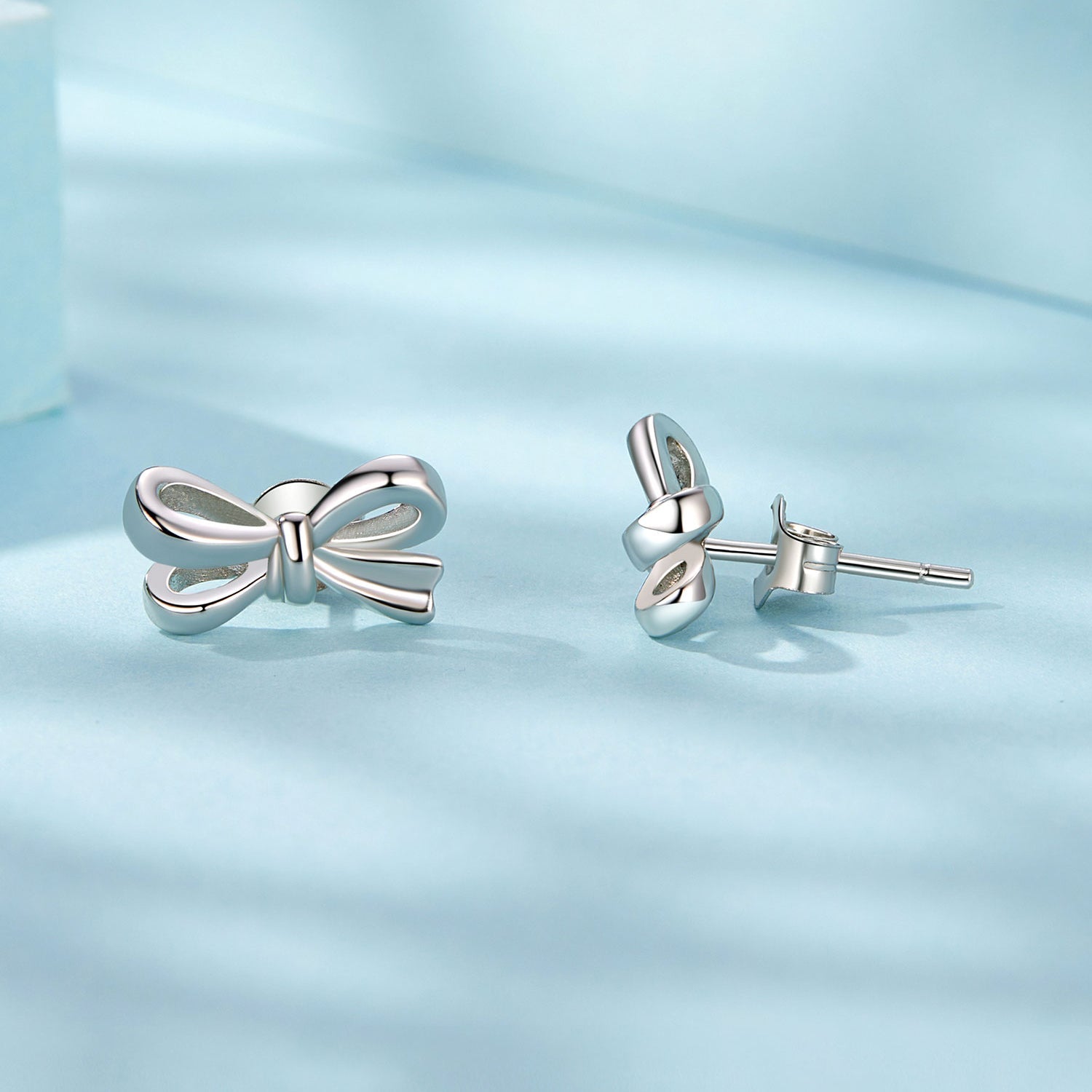 Silver Earrings Bow - shaped Stud Earrings For Sale - sursenso Earring