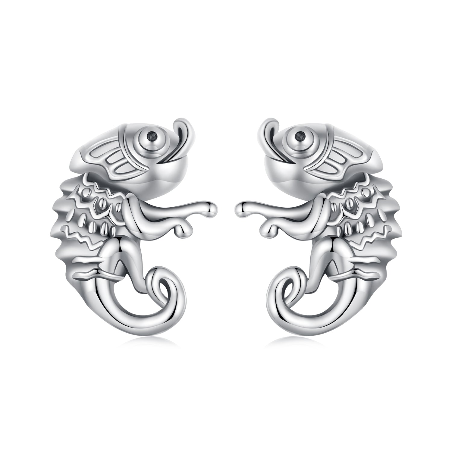Silver Earrings Chameleon Stud Earrings For Sale - sursenso Earring