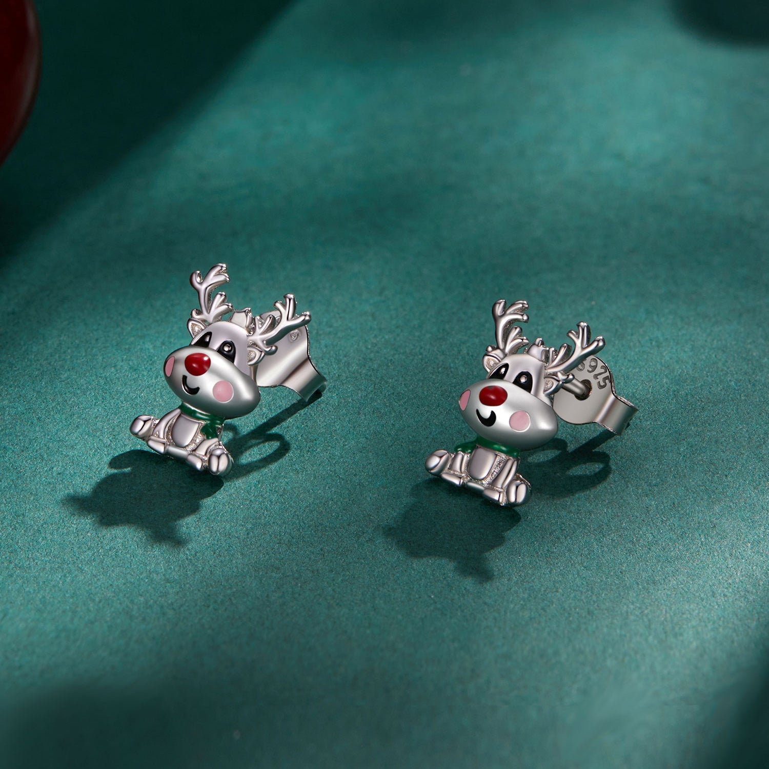 Silver Earrings Christmas Reindeer Stud Earrings For Sale - sursenso Earring