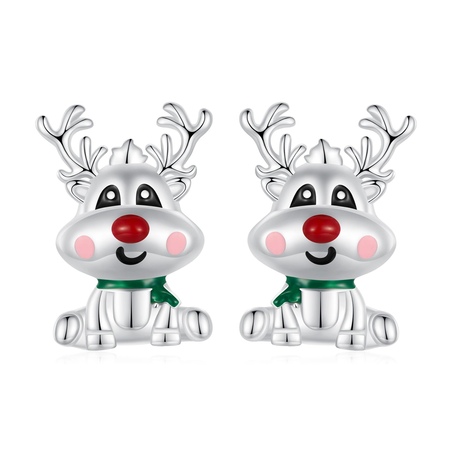 Silver Earrings Christmas Reindeer Stud Earrings For Sale - sursenso Earring