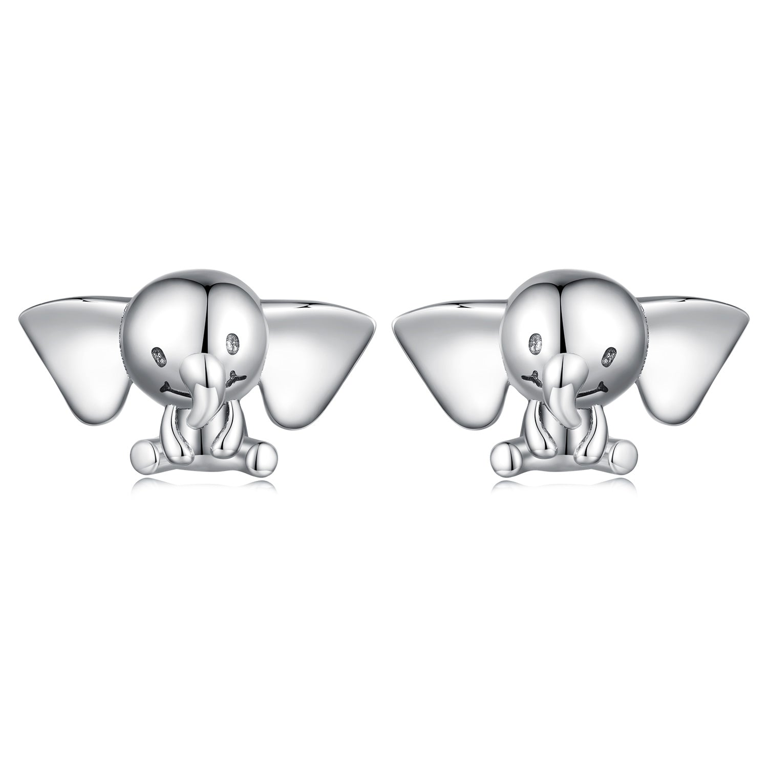 Silver Earrings Cute Elephant Stud Earrings For Sale - sursenso Earring
