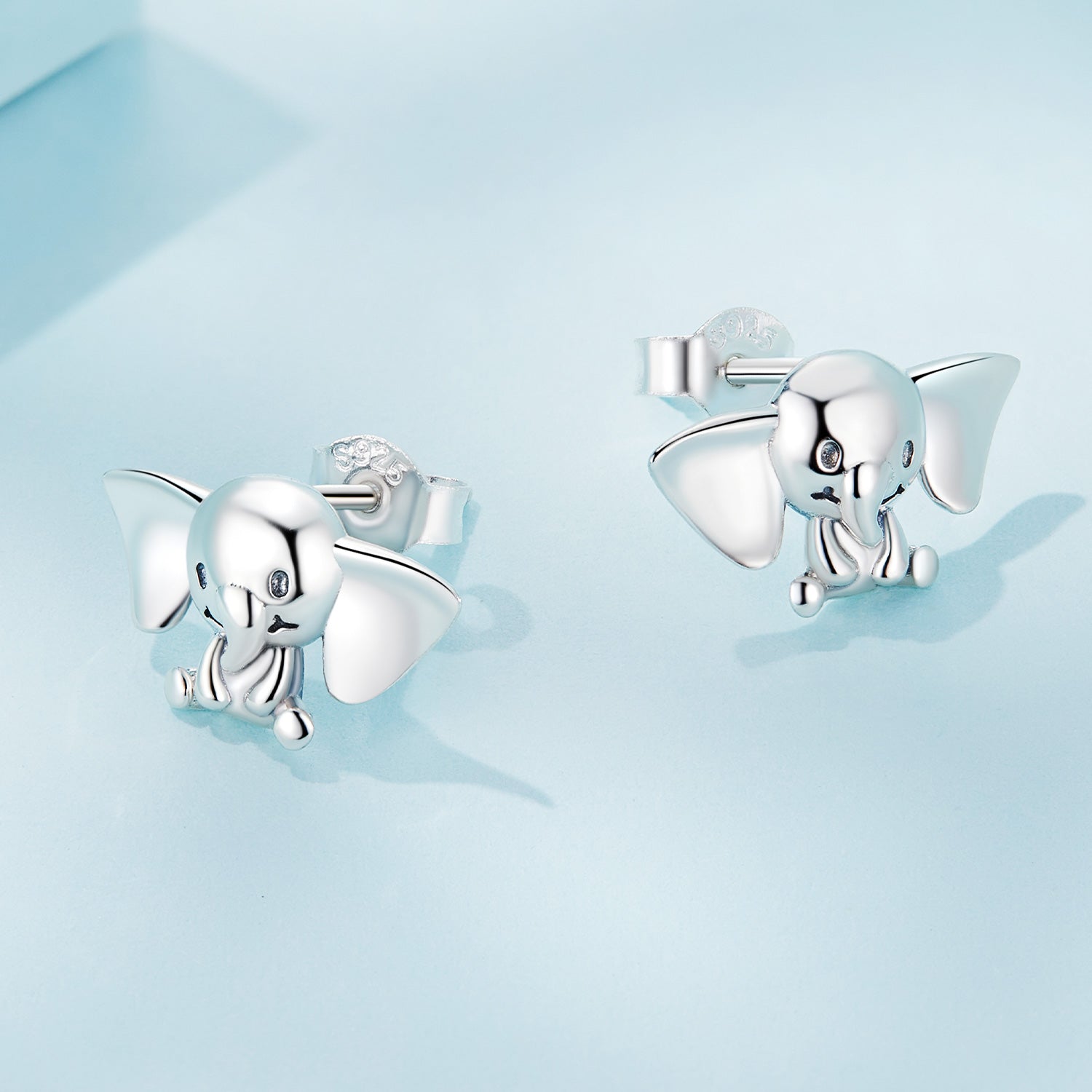 Silver Earrings Cute Elephant Stud Earrings For Sale - sursenso Earring