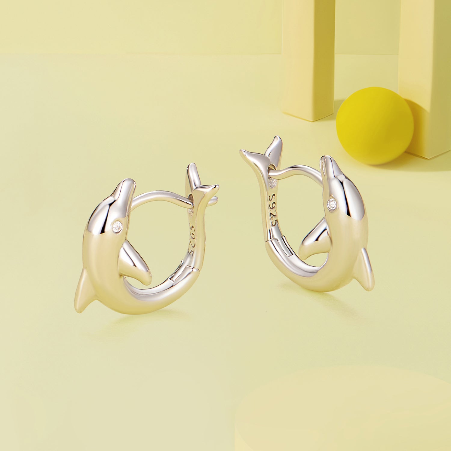 Silver Earrings Dolphin Hoop Earrings For Sale - sursenso Earring