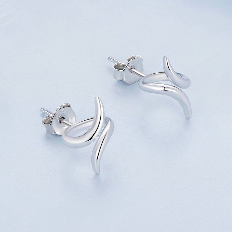 Silver Earrings Earphone Stud Earrings For Sale - sursenso Earring