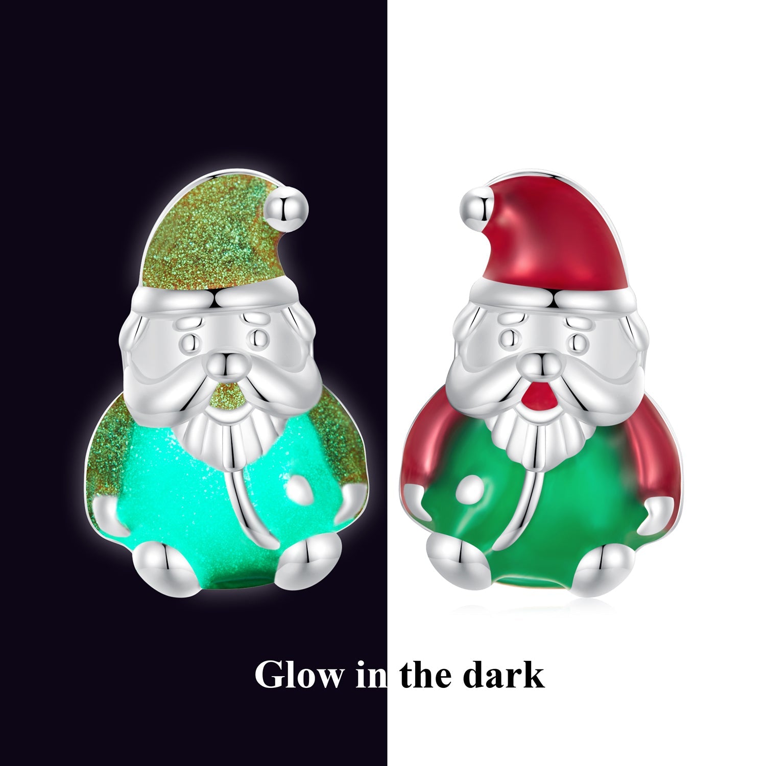 Silver Earrings Luminous Christmas Stud Earrings For Sale - sursenso Earring