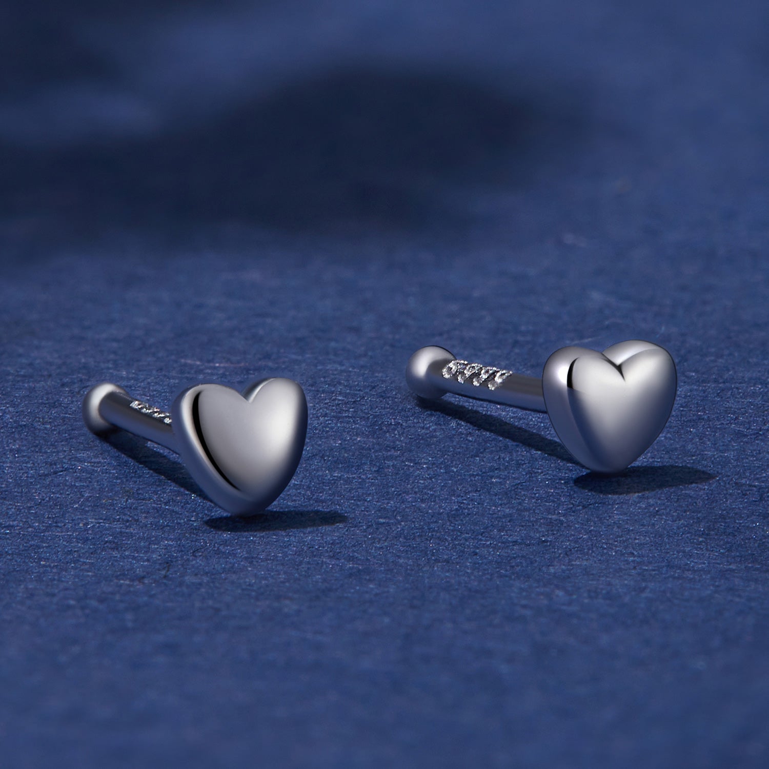 Silver Earrings Mini Heart Without Earplugs Stud Earrings For Sale - sursenso Earring