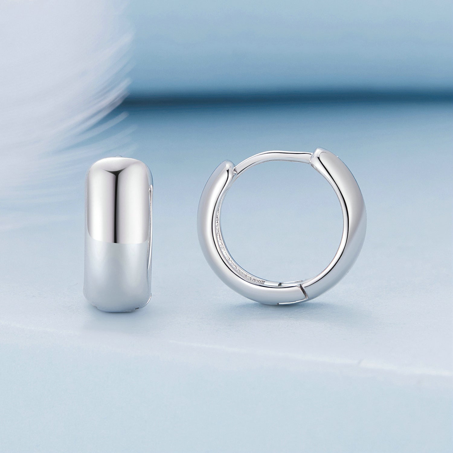 Silver Earrings Minimalist Hoop Earrings For Sale - sursenso Earring
